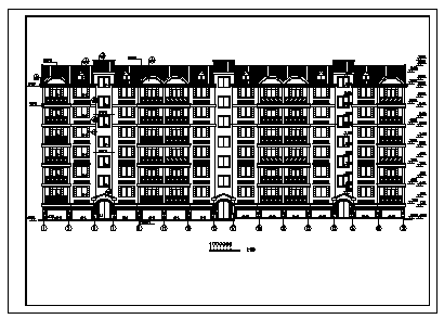 小区7层多层住宅楼建筑cad施工设计图纸